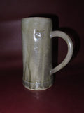 Vintage 8" Tall Signed English Style 1L Turned Pottery Beer Mug - Stamped "E.S."