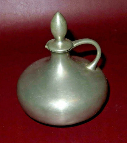 Vintage 5.5" Tall Royal Holland Pewter Pitcher w Cork Stopper - KMD Tiel - As-Is