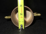 Vintage "Colonial Virginia" Hand Hammered Copper 2.5" Tall Cream & Sugar Set