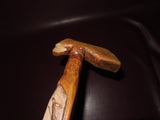 Vintage 37" Hand Carved Indian Face Arts & Crafts Style Wood Walking Stick Cane