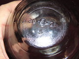 Collectible Large 5" Clear Glass Fishing Net Float - Stamped 20-2-5