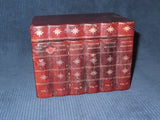 Vintage Burgundy Leather Covered Flip Lid Faux Book Shaped Flip Lid Photo Box