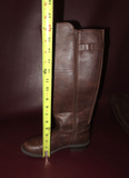 Ladies' "G by Guess" Brown Leather Knee-High Zipper Boot - Size 6M