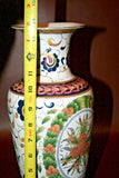 Oriental Accent 13.5" Collectible Contemporary White & Floral Decor Ceramic Vase