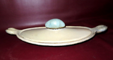 Vintage 23" Long Heavy Pottery Fish Cooker Poacher Platter w/ Handles & Lid