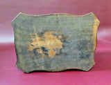 Vintage Italian Style 8" Walnut Flip Lid Felt Lined Jewelry Box w/ Bombay Sides