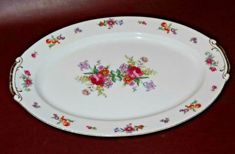 Vintage Fine Japanese Porcelain Large Serving Platter - Craftsman China Dresden