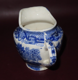 Antique 4.5" Tall Japanese Ceramic Blue Willow Cream Pitcher - As-Is Chipped