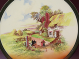 Vintage 13.5" Royal Doulton Rustic England Serving Platter Cottage Scene D.5694