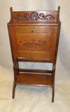 Antique Pressed & Carved Oak Drop Front Folding Leg Travelling Preacher's Desk