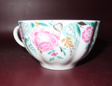 Vintage Lomonosov Porcelain Cup & Saucer w/ Rose Floral Pattern - Made in Russia