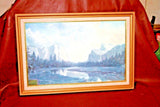 Dino Massaroni 1989 Framed Art Print - Yosemite Valley View w/ El Capitan