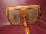 Antique Small Crotch-Cut Mahogany 4-Legged Pedestal Base Occasional End Table