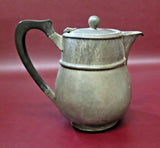 Vintage 6" English Period Pewter 138 Flip-Lid Teapot Pitcher w/ Ebonized Handle