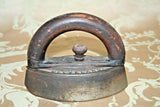 Antique 6.5" Long Sad Iron w/ Detachable Wood Handle - "Ferrosteel - Cleveland"