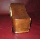 Vintage Goodwin Precision Art Deco Oak Wood Case Camel Back Mantel Clock - As-Is