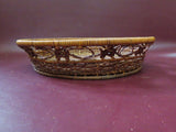 Vintage Style 12" Diameter Round Woven Reed Table Pie Basket