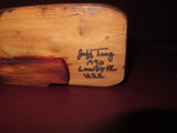 Handmade Wood Log Puzzle Style Single Drawer Jewelry Box - Signed Jeff Trag 1990